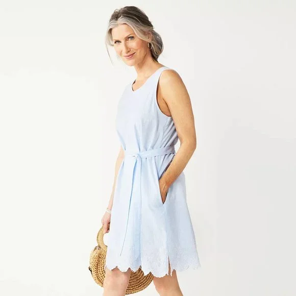 cos a line sleeveless mini dress Opulent Sleeveless A-Line Mini Dress Black